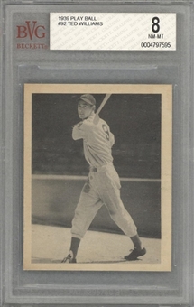 1939 Play Ball #92 Ted Williams Rookie Card – BVG NM-MT 8